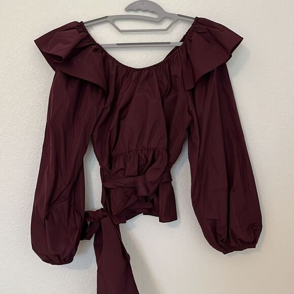 Nwt - Cabernet Shiela Long Sleeve Top by TANYA TAYLOR - Picture 6 of 6